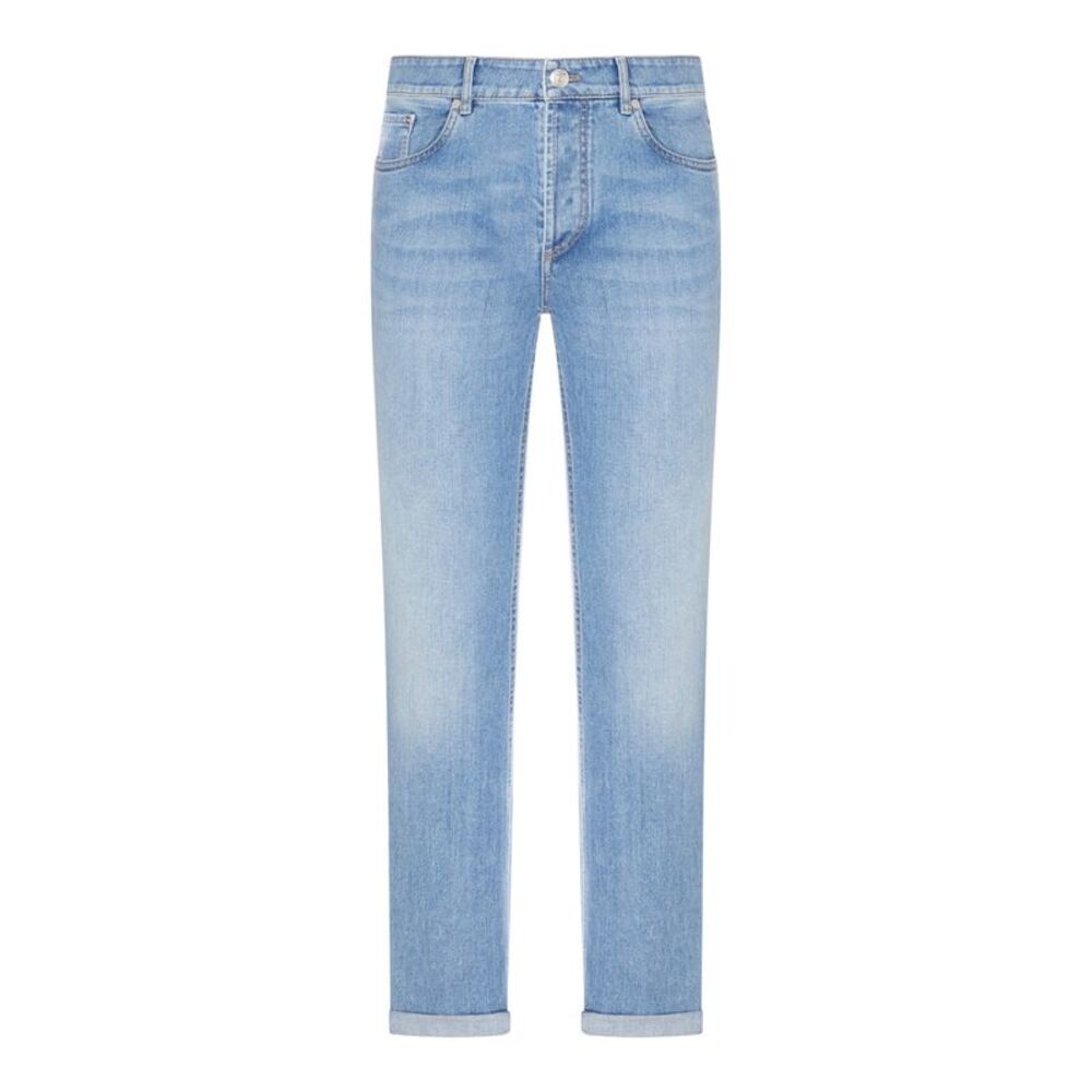 Brunello Cucinelli Men Light Wash Denim Jeans